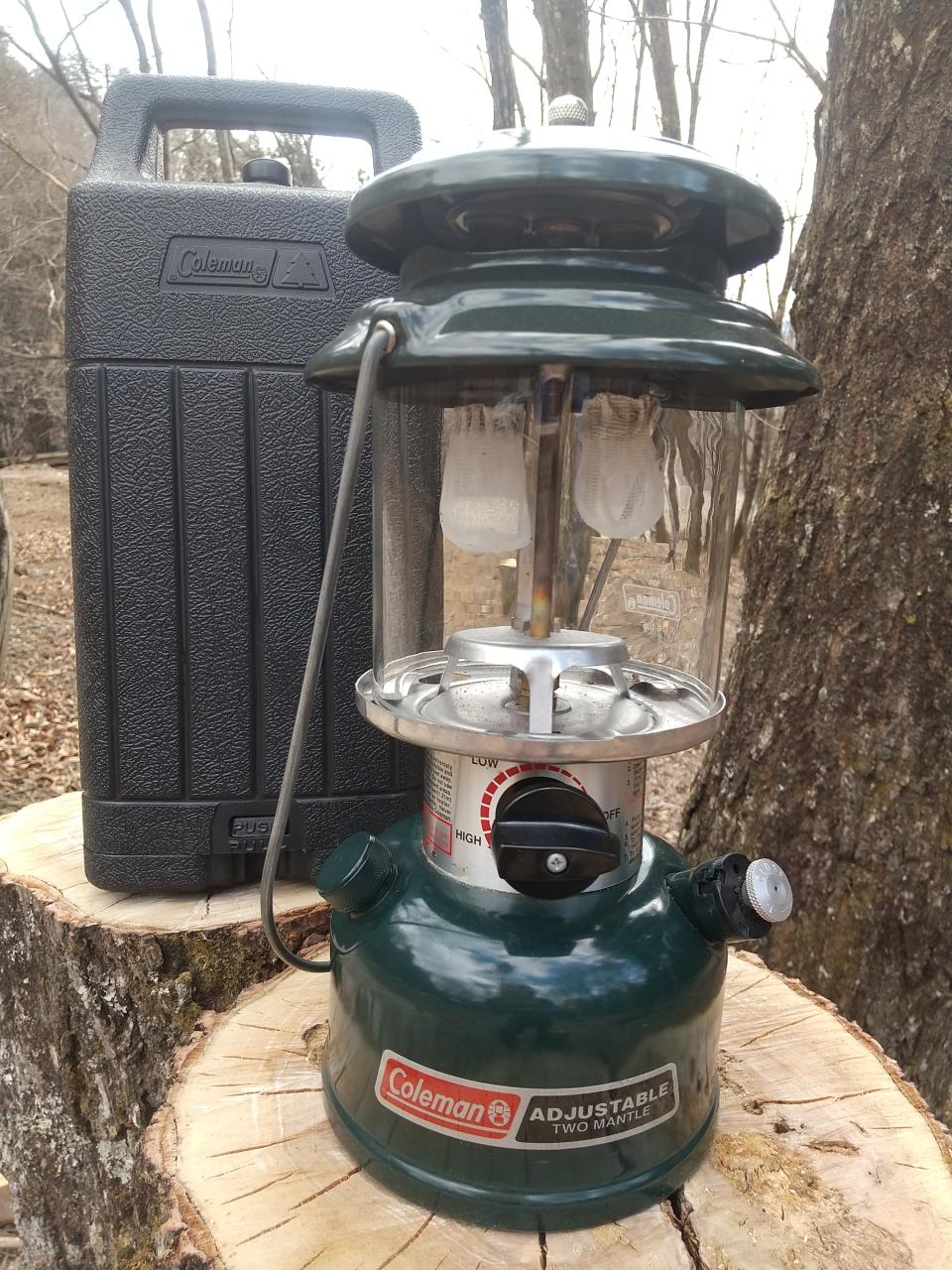ツーマントル・ガソリンランタン Coleman 288A　黒ケース（杉ロゴ）付き